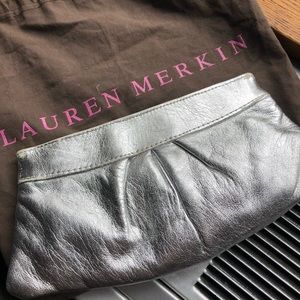 Silver Lauren Merkin clutch